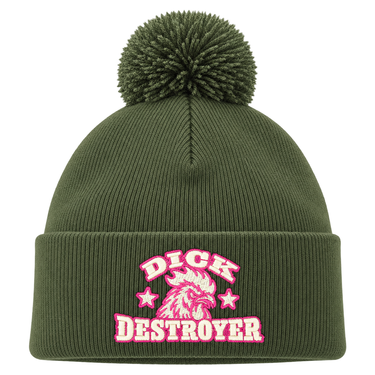 Detaljvy av Dick Destroyer på person