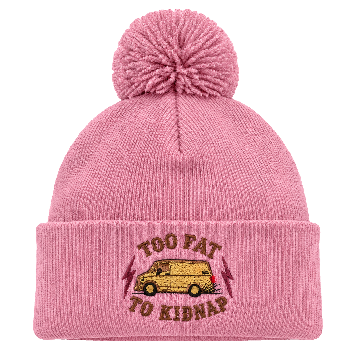 Detaljvy av Too Fat To Kidnap på person