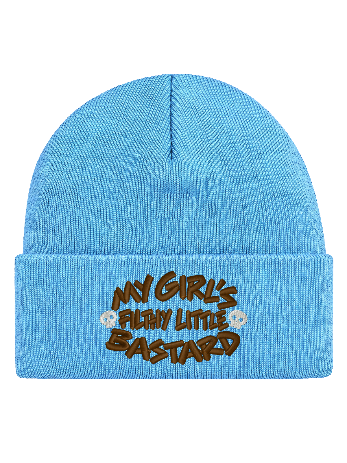 My Girl’s Filthy Little Bastard – Baby Blue Hatitude Cuffed Beanie