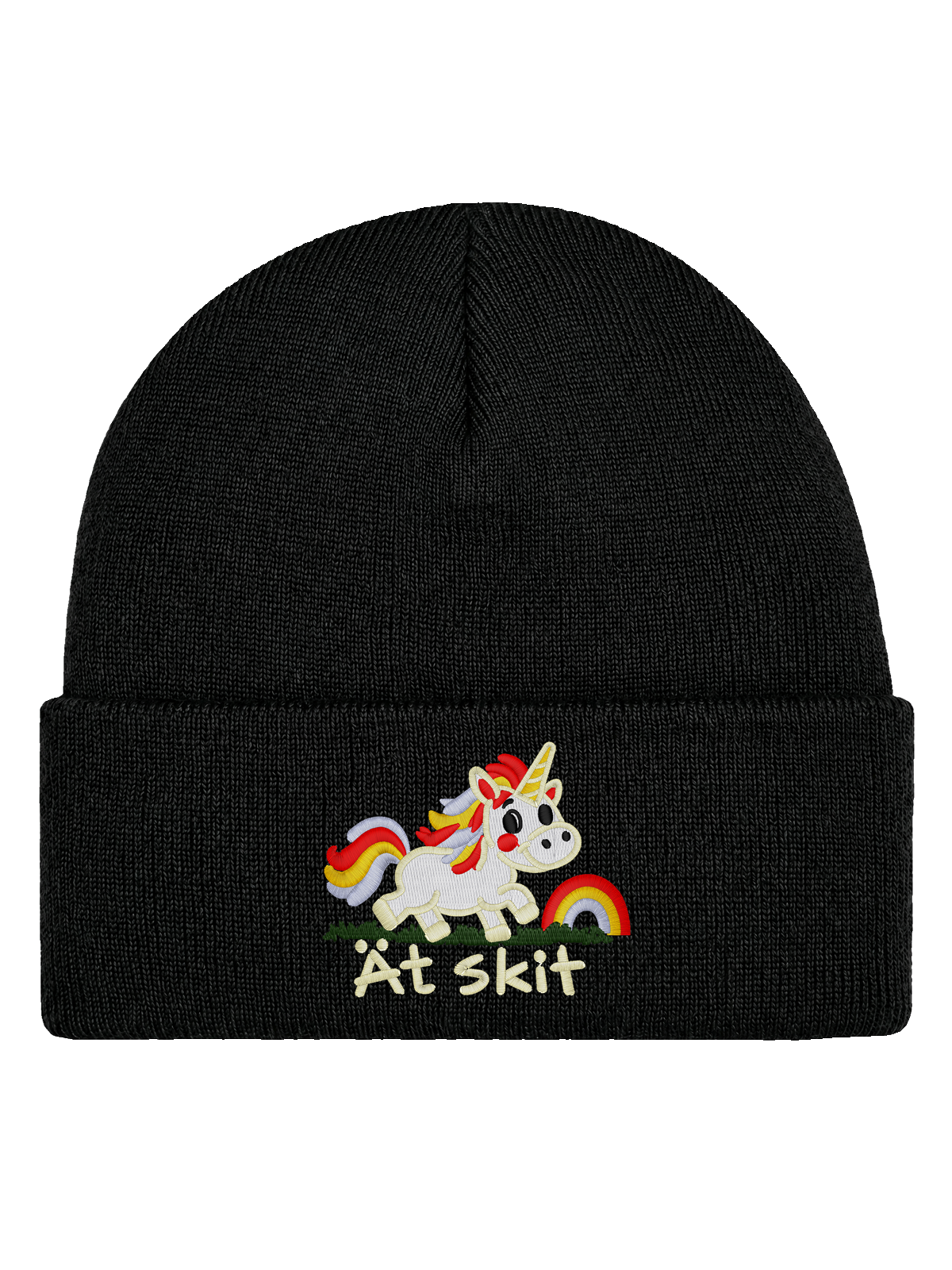 Ät skit – Hatitude Cuffed Beanie – Svart – produktbild