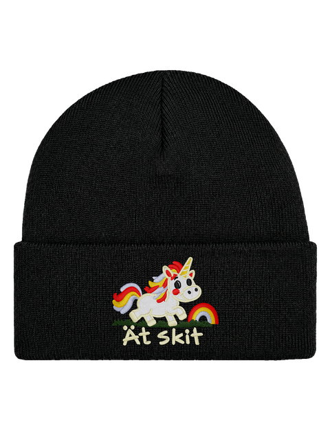 Ät skit – Hatitude Cuffed Beanie – Svart – produktbild