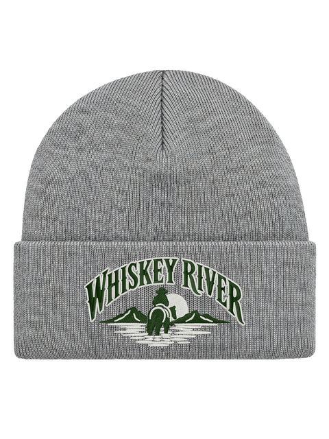 WR FRONT HCB-HGR-WR | Whiskey River – Heather Grey Hatitude Cuffed Beanie | 10.92x6.02cm