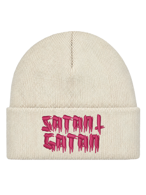Satan i gatan – Hatitude Cuffed Beanie – Offwhite – produktbild