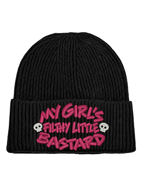 My Girl’s Filthy Little Bastard – Svart Hatitude Oversized Cuffed Beanie