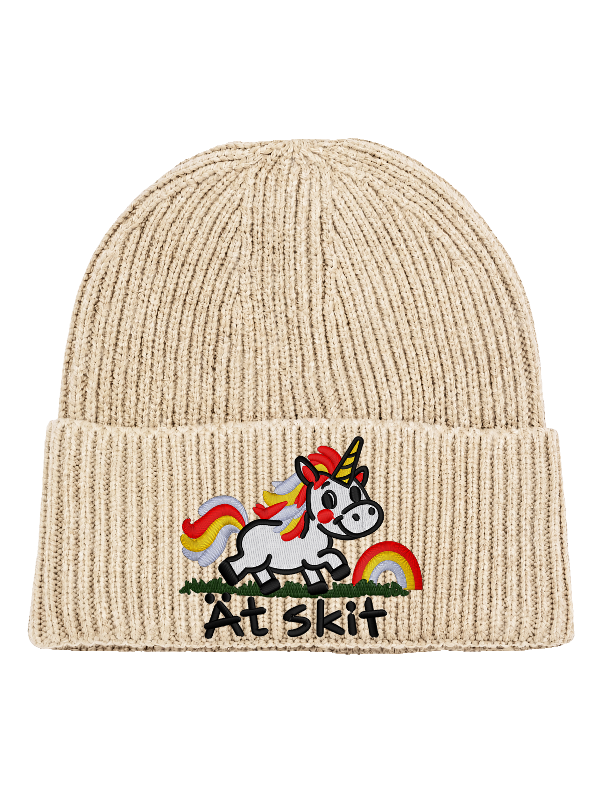 Ät skit – Hatitude Oversized Cuffed Beanie – Havre – produktbild
