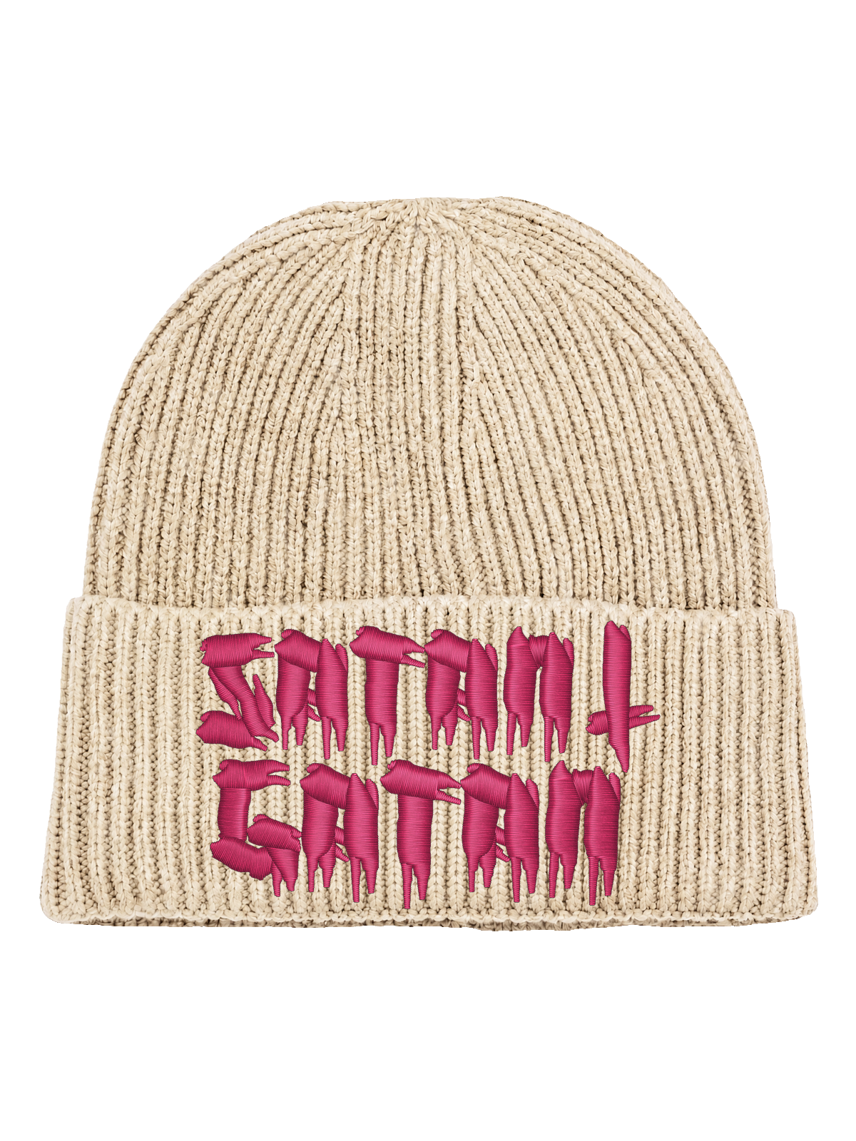Satan i gatan – Hatitude Oversized Cuffed Beanie – Havre – produktbild