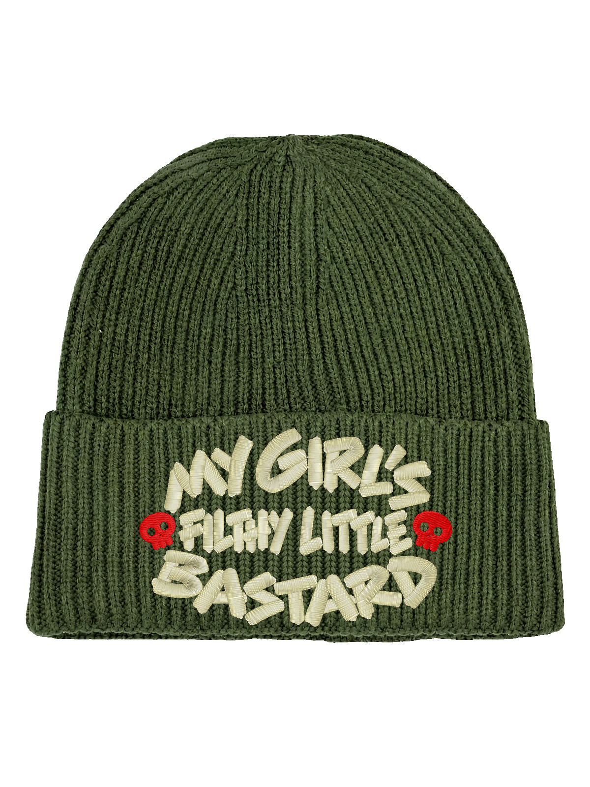 My Girl’s Filthy Little Bastard – Oliv Hatitude Oversized Cuffed Beanie