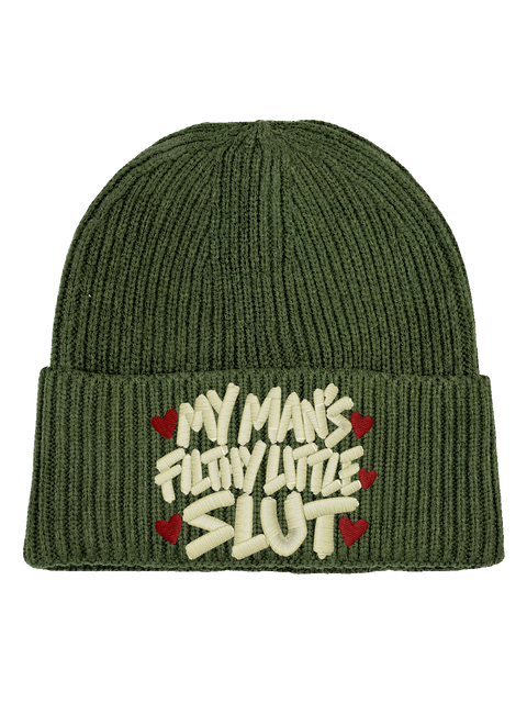 My Man’s Filthy Little Slut – Oliv Hatitude Oversized Cuffed Beanie