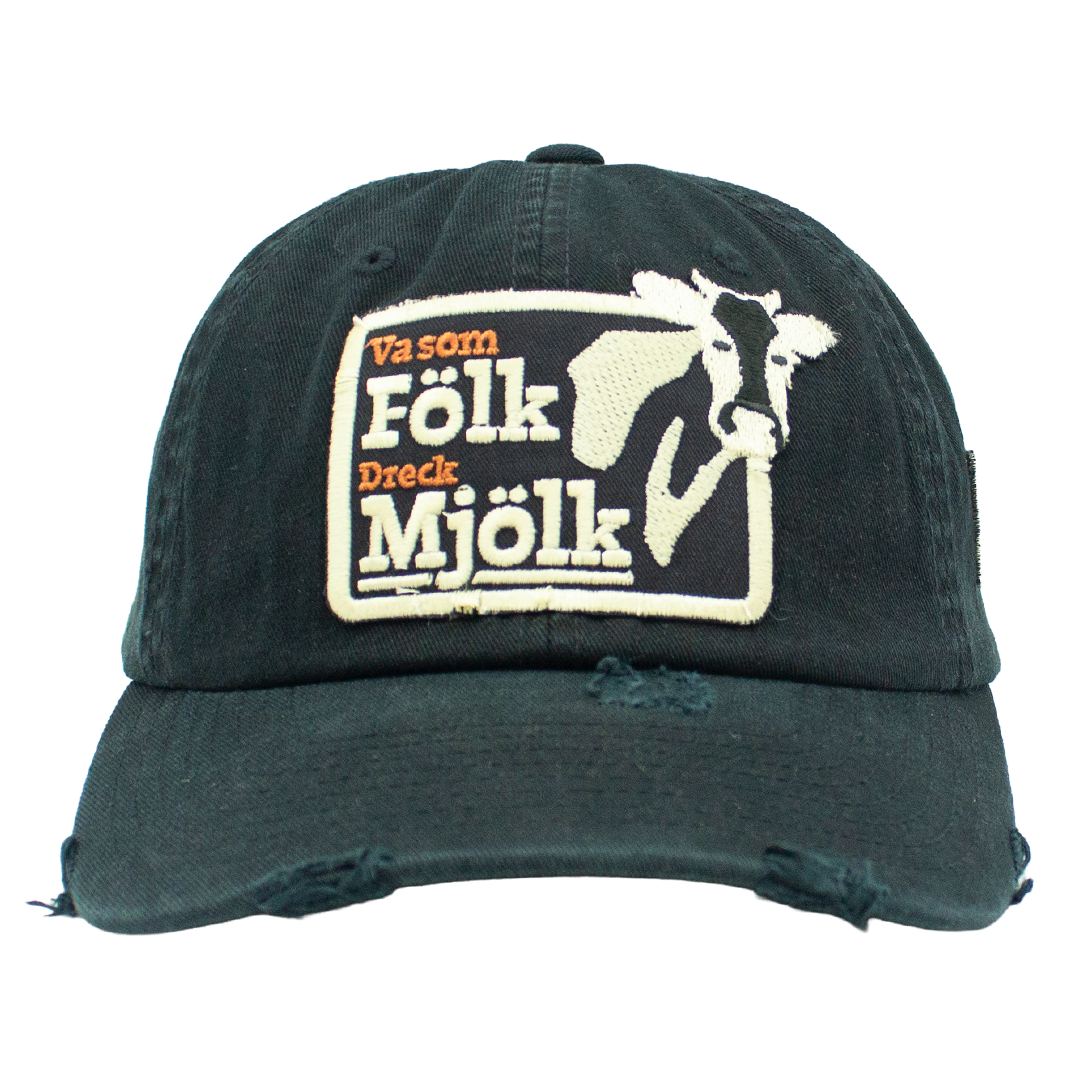 Distressed Dad Cap - Va som fölk dreck mjölk