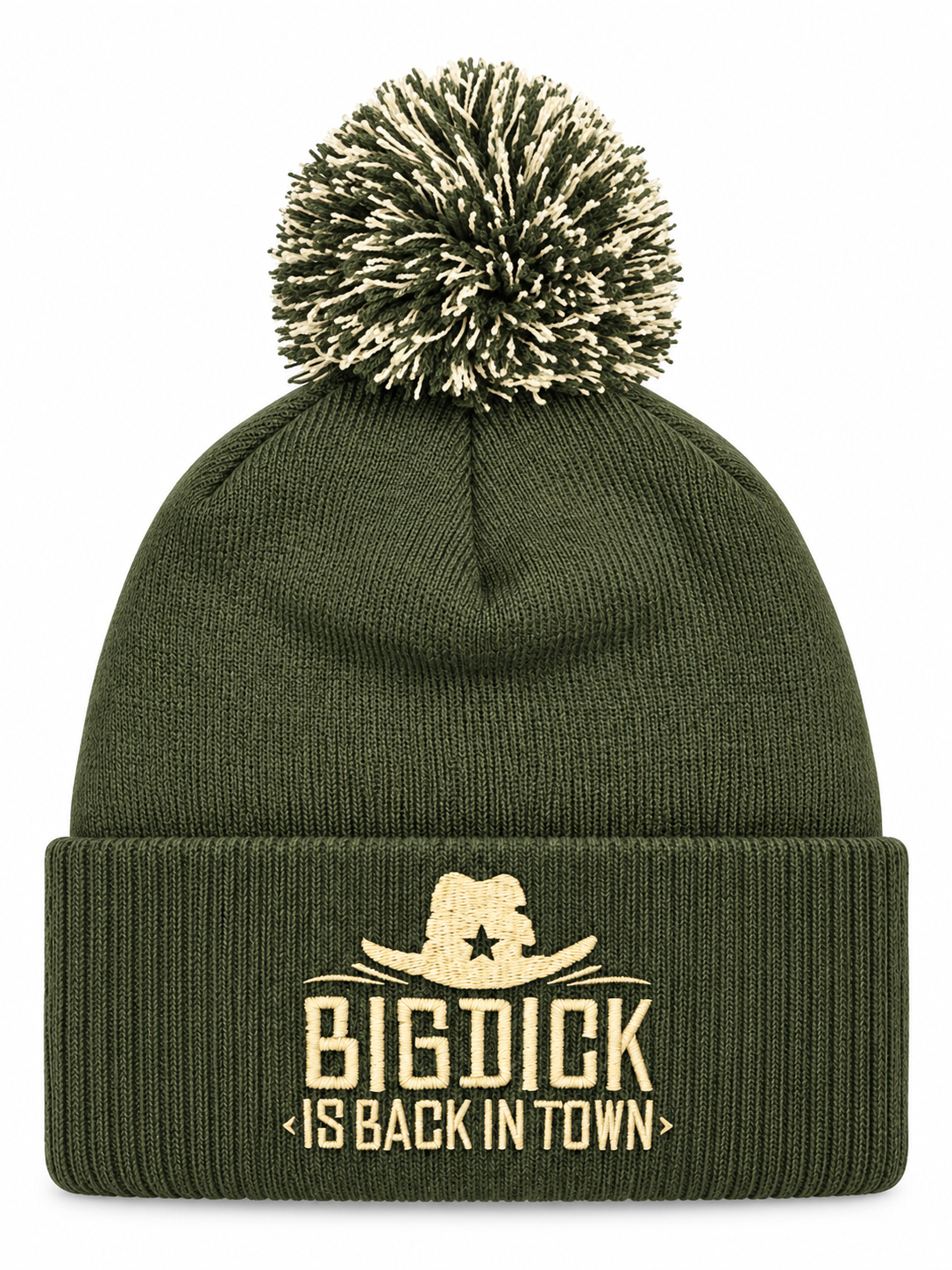 Detaljvy av Big Dick Is Back In Town på person