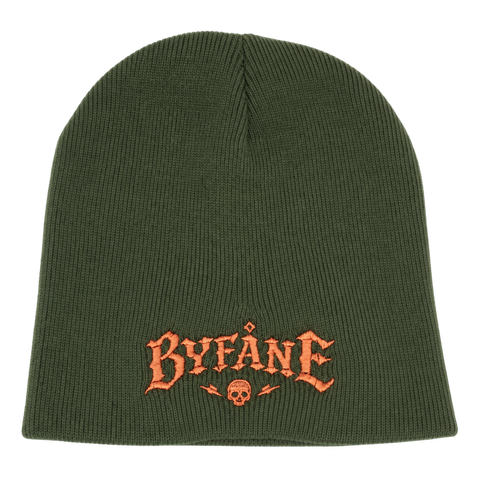 Byfåne – Olivgrön Hatitude Beanie utan uppvik, produktmockup