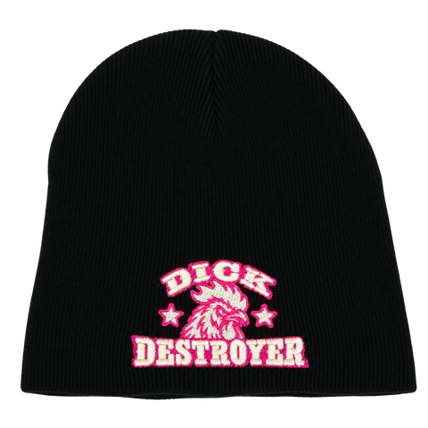 Dick Destroyer – Svart Hatitude Beanie utan uppvik, produktmockup
