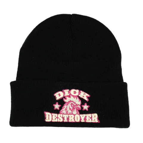 Dick Destroyer mössa i svart med offwhite och rosa brodyr