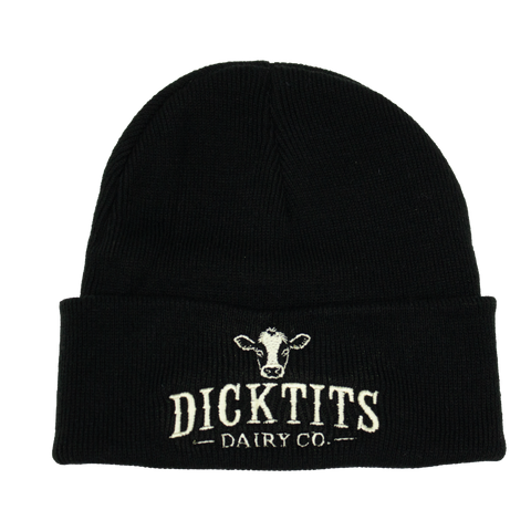 Dicktits Dairy Co. mössa i svart med offwhite brodyr