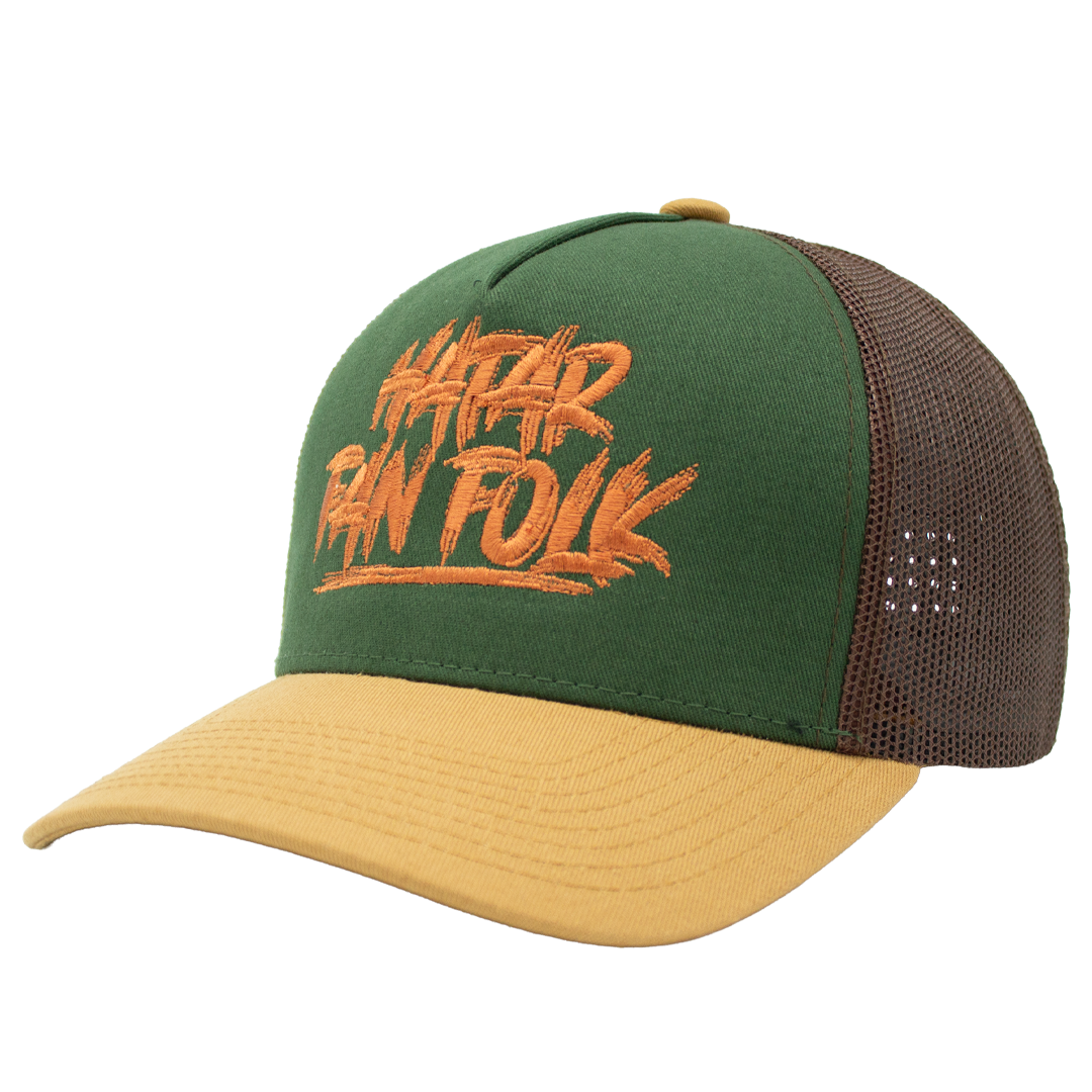 Hatar fan folk Apex Trucker Trés sedd från vänster