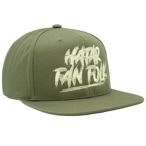 Hatar fan folk olivgrön Mitchell & Ness snapback sedd från höger