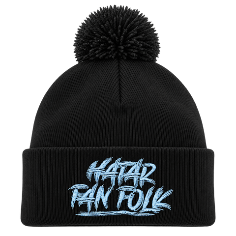 Hatar fan folk – Svart Pom Pom Beanie