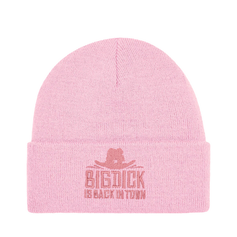 Big Dick Is Back In Town – Cuffed Beanie – produktbild på vit bakgrund