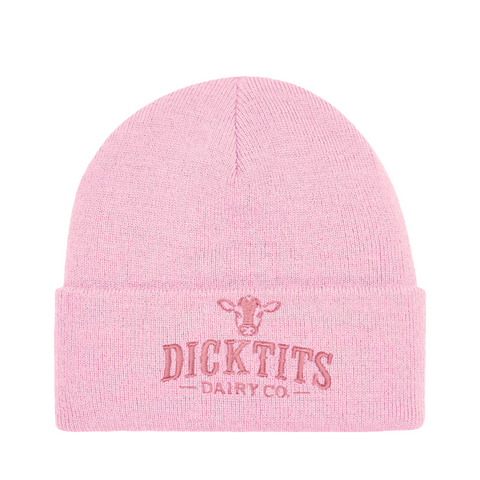 Dicktits Dairy Co. – Cuffed Beanie – produktbild på vit bakgrund