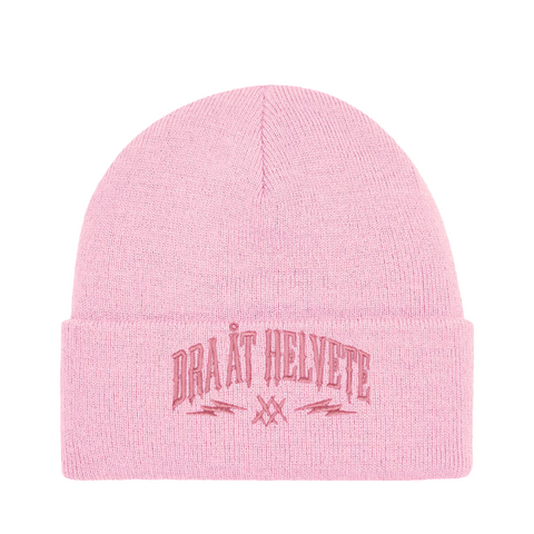 Dra åt helvete – Cuffed Beanie – produktbild på vit bakgrund