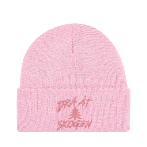 Dra åt skogen – Cuffed Beanie – produktbild på vit bakgrund