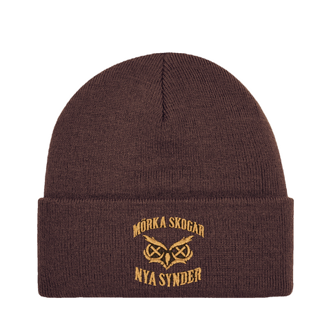 Mörka skogar, nya synder – Cuffed Beanie – produktbild på vit bakgrund