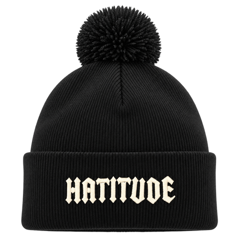 Hatitude – Svart Pom Pom Beanie