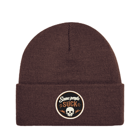 Some People Suck – Cuffed Beanie – produktbild på vit bakgrund