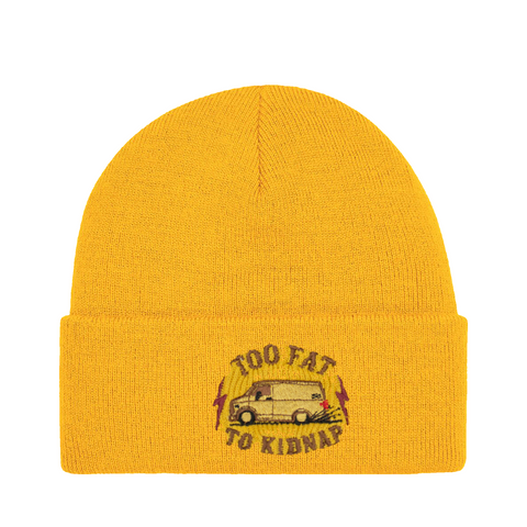 Too Fat To Kidnap – Cuffed Beanie – produktbild på vit bakgrund