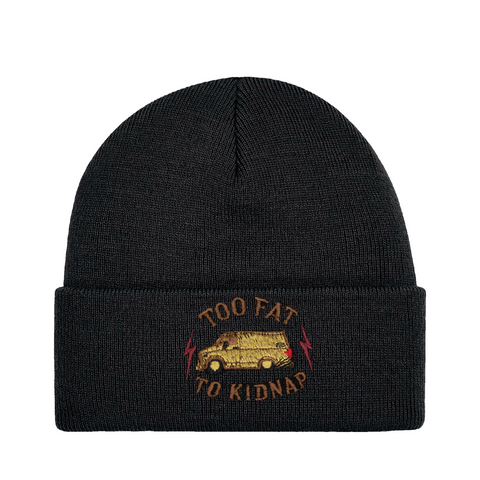 Too Fat To Kidnap – Cuffed Beanie – produktbild på vit bakgrund