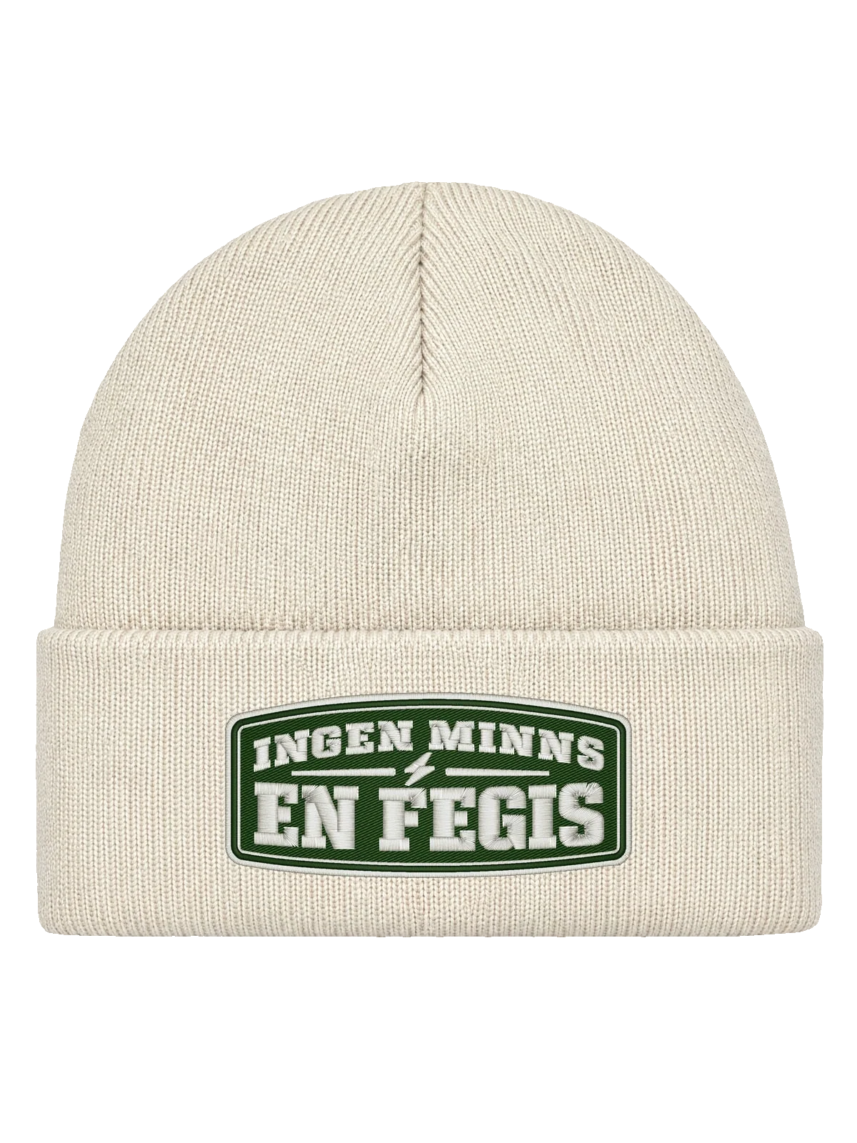 Ingen minns en fegis – Offwhite HCB, brodyr 10,5 × 4,79 cm