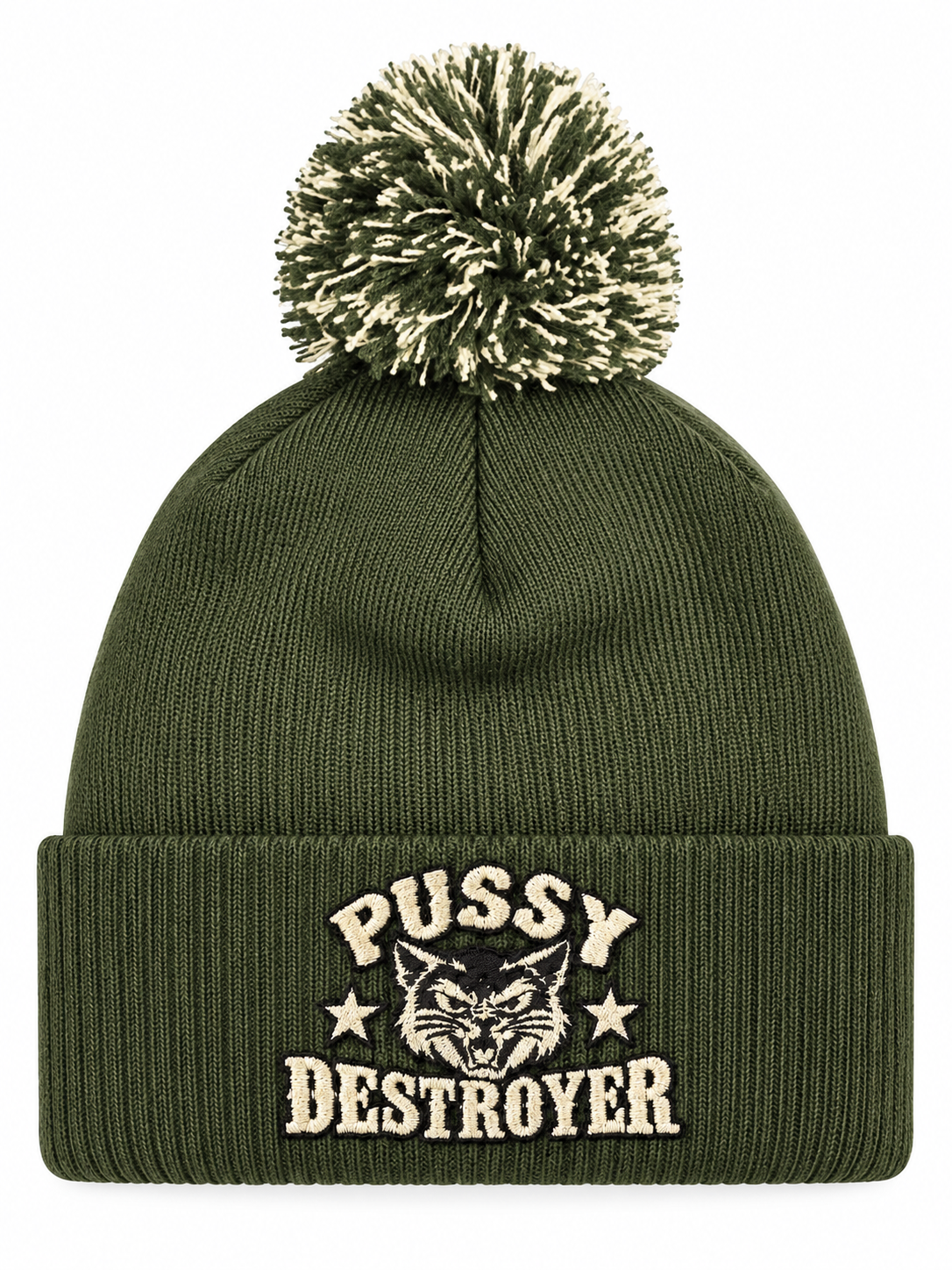 Detaljvy av Pussy Destroyer på person