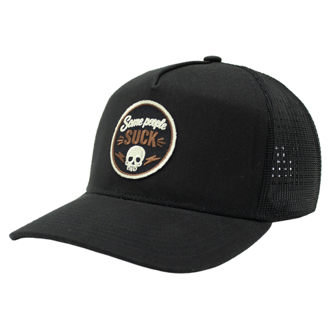 Some People Suck – svart Apex Trucker från vänster