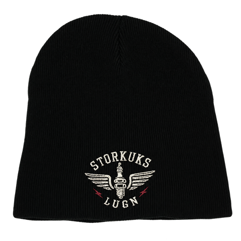 Storkuks Lugn – Svart Hatitude Beanie utan uppvik, produktmockup