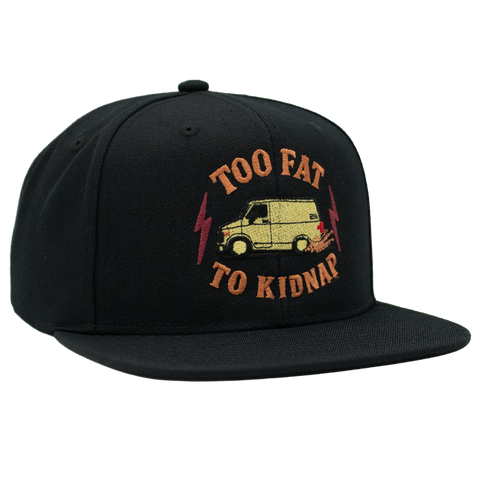 Too Fat To Kidnap svart Mitchell & Ness snapback sedd från höger